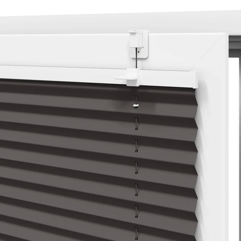 Pleated Blind Black 80x150 cm Fabric Width 79.4 cm Polyester