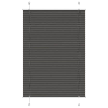 Pleated Blind Black 85x150 cm Fabric Width 84.4 cm Polyester