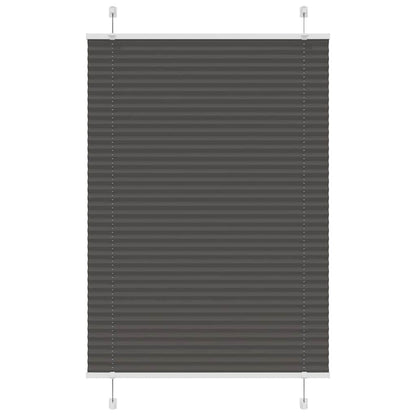 Pleated Blind Black 90x150 cm Fabric Width 89.4 cm Polyester