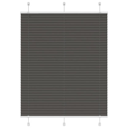 Pleated Blind Black 110x150 cm Fabric Width 109.4 cm Polyester