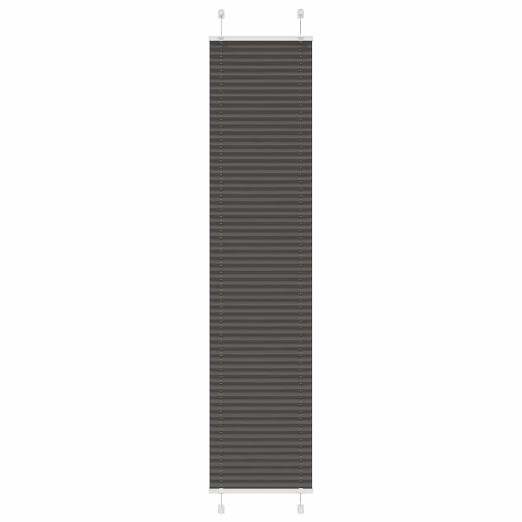 Pleated Blind Black 50x200 cm Fabric Width 49.4 cm Polyester