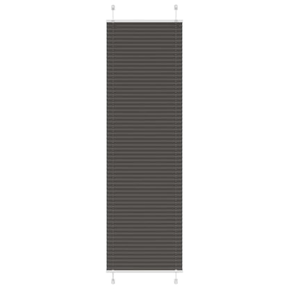 Pleated Blind Black 60x200 cm Fabric Width 59.4 cm Polyester