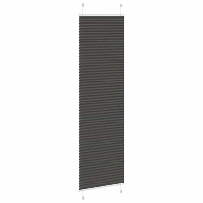 Pleated Blind Black 60x200 cm Fabric Width 59.4 cm Polyester