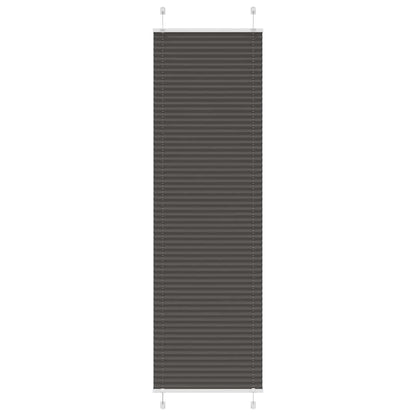 Pleated Blind Black 65x200 cm Fabric Width 64.4 cm Polyester