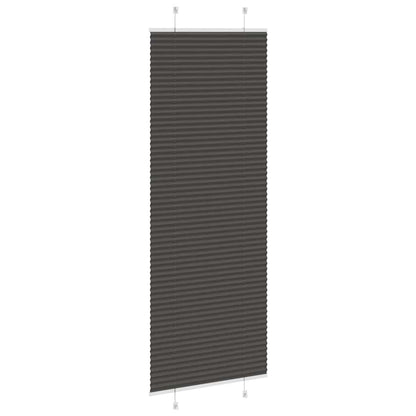 Pleated Blind Black 75x200 cm Fabric Width 74.4 cm Polyester