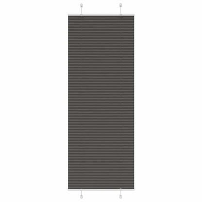 Pleated Blind Black 80x200 cm Fabric Width 79.4 cm Polyester