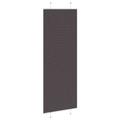 Pleated Blind Black 80x200 cm Fabric Width 79.4 cm Polyester