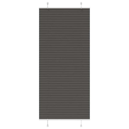 Pleated Blind Black 95x200 cm Fabric Width 94.4 cm Polyester