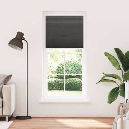 Pleated Blind Black 95x200 cm Fabric Width 94.4 cm Polyester