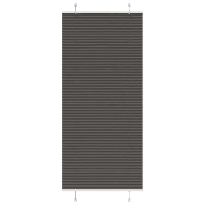Pleated Blind Black 100x200 cm Fabric Width 99.4 cm Polyester