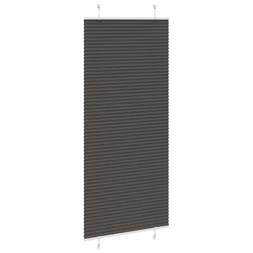 Pleated Blind Black 100x200 cm Fabric Width 99.4 cm Polyester