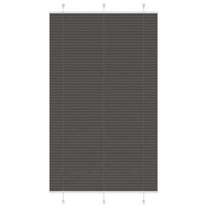 Pleated Blind Black 115x200 cm Fabric Width 114.4 cm Polyester