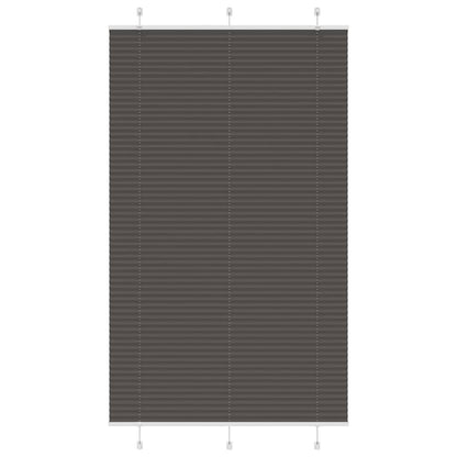 Pleated Blind Black 120x200 cm Fabric Width 119.4 cm Polyester