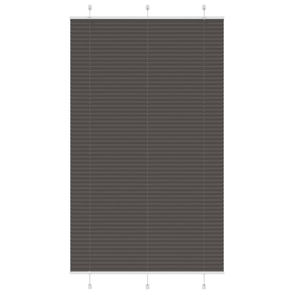 Pleated Blind Black 120x200 cm Fabric Width 119.4 cm Polyester