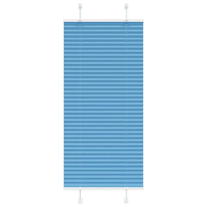 Pleated Blind Blue 65x100 cm Fabric Width 64.4 cm Polyester
