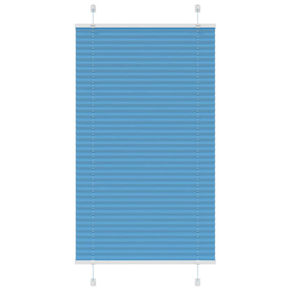 Pleated Blind Blue 80x100 cm Fabric Width 79.4 cm Polyester
