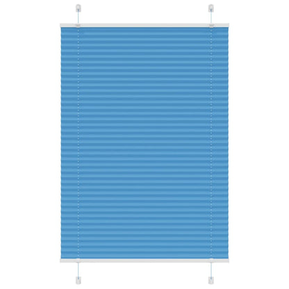 Pleated Blind Blue 80x100 cm Fabric Width 79.4 cm Polyester