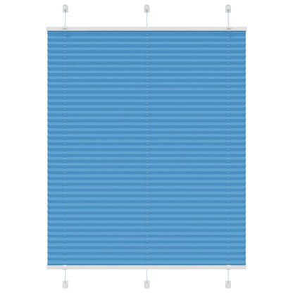 Pleated Blind Blue 105x100 cm Fabric Width 104.4 cm Polyester