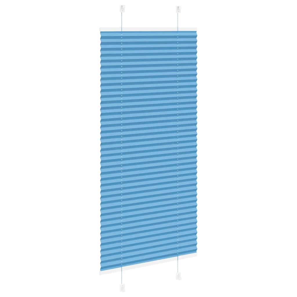 Pleated Blind Blue 55x150 cm Fabric Width 54.4 cm Polyester