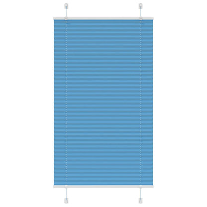 Pleated Blind Blue 80x150 cm Fabric Width 79.4 cm Polyester