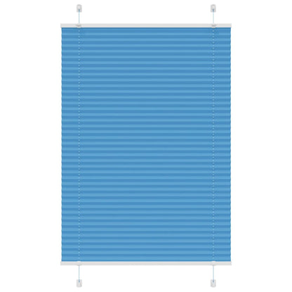 Pleated Blind Blue 90x150 cm Fabric Width 89.4 cm Polyester