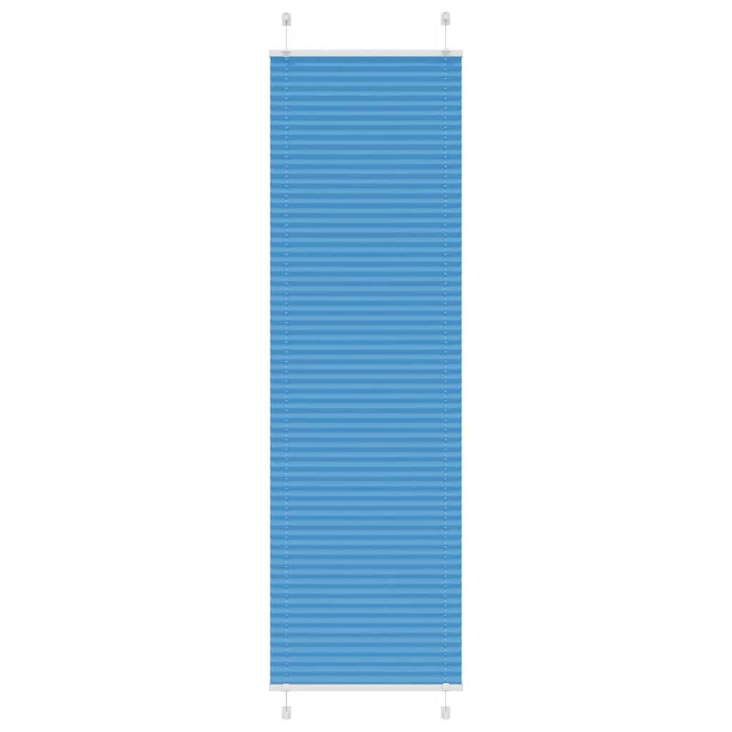 Pleated Blind Blue 65x200 cm Fabric Width 64.4 cm Polyester