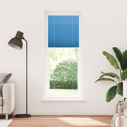 Pleated Blind Blue 75x200 cm Fabric Width 74.4 cm Polyester