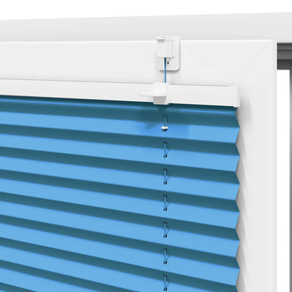 Pleated Blind Blue 75x200 cm Fabric Width 74.4 cm Polyester
