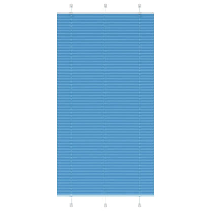 Pleated Blind Blue 110x200 cm Fabric Width 109.4 cm Polyester