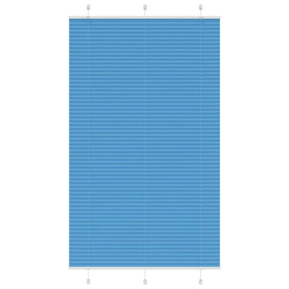 Pleated Blind Blue 115x200 cm Fabric Width 114.4 cm Polyester