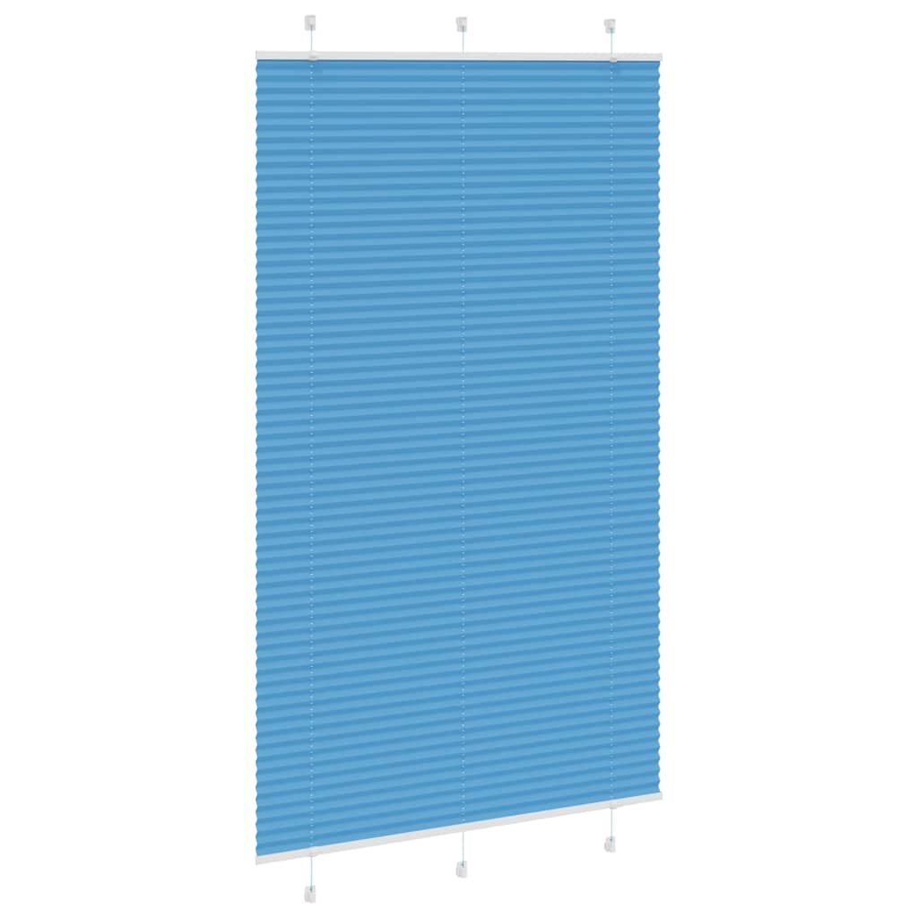 Pleated Blind Blue 120x200 cm Fabric Width 119.4 cm Polyester