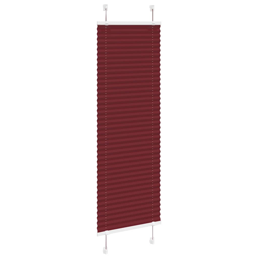 Pleated Blind Bordeaux Red 40x100 cm Fabric Width 39.4 cm Polyester