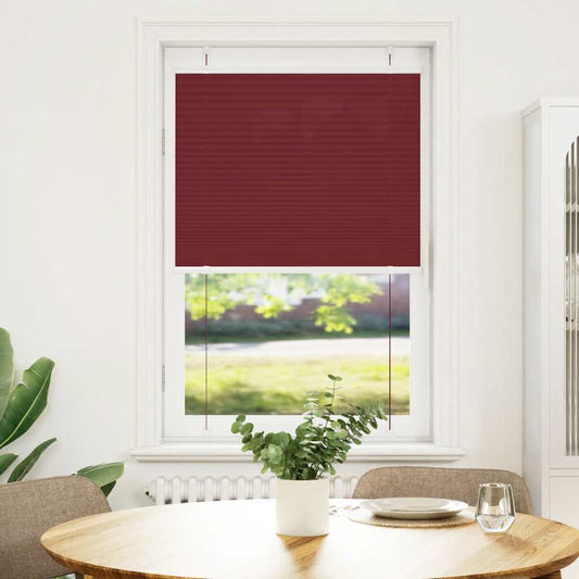 Pleated Blind Bordeaux Red 70x100 cm Fabric Width 69,4 cm Polyester