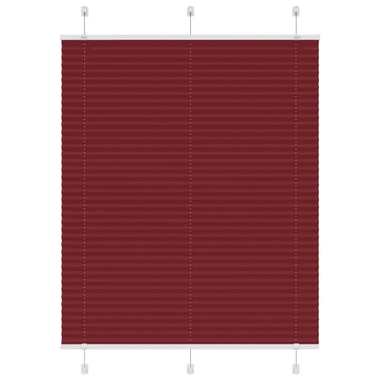 Pleated Blind Bordeaux Red 110x100 cm Fabric Width 109.4 cm Polyester