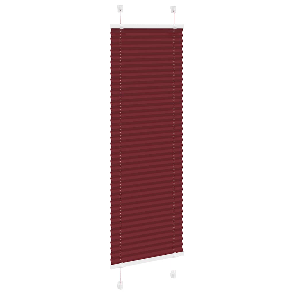 Pleated Blind Bordeaux Red 40x150 cm Fabric Width 39.4 cm Polyester
