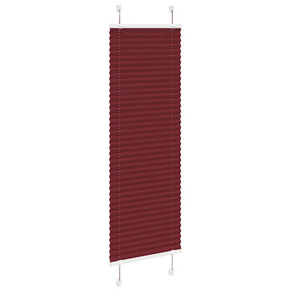 Pleated Blind Bordeaux Red 40x150 cm Fabric Width 39.4 cm Polyester