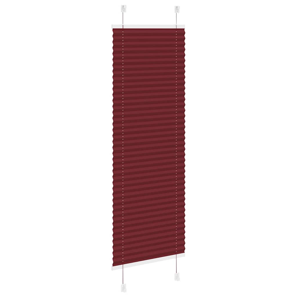 Pleated Blind Bordeaux Red 40x150 cm Fabric Width 39.4 cm Polyester