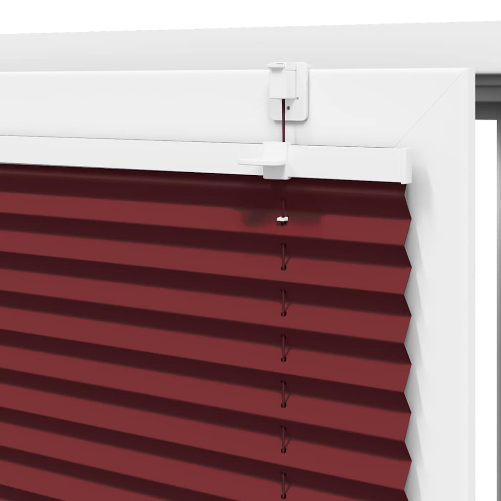 Pleated Blind Bordeaux Red 40x150 cm Fabric Width 39.4 cm Polyester
