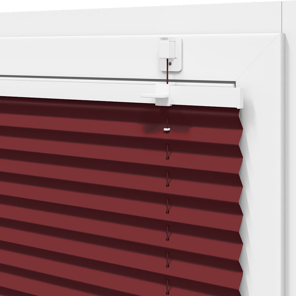 Pleated Blind Bordeaux Red 40x150 cm Fabric Width 39.4 cm Polyester