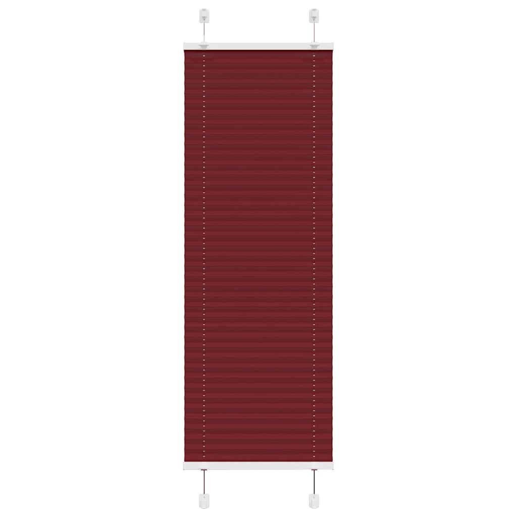 Pleated Blind Bordeaux Red 50x150 cm Fabric Width 49.4 cm Polyester