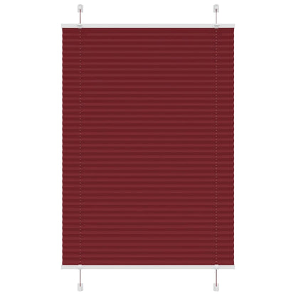 Pleated Blind Bordeaux Red 85x150 cm Fabric Width 84.4 cm Polyester