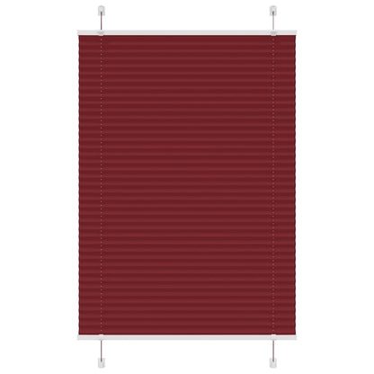 Pleated Blind Bordeaux Red 90x150 cm Fabric Width 89.4 cm Polyester