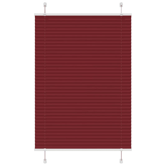 Pleated Blind Bordeaux Red 90x150 cm Fabric Width 89.4 cm Polyester