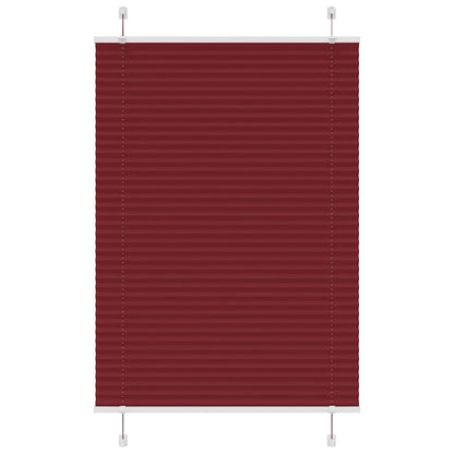 Pleated Blind Bordeaux Red 95x150 cm Fabric Width 94.4 cm Polyester