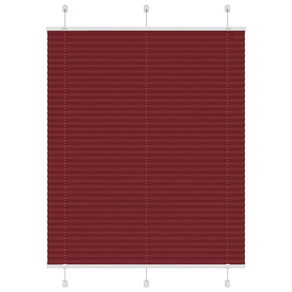 Pleated Blind Bordeaux Red 105x150 cm Fabric Width 104.4 cm Polyester