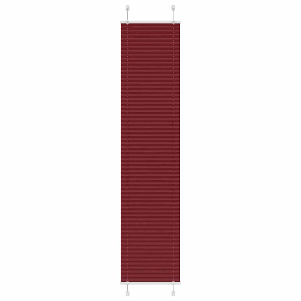 Pleated Blind Bordeaux Red 40x200 cm Fabric Width 39.4 cm Polyester