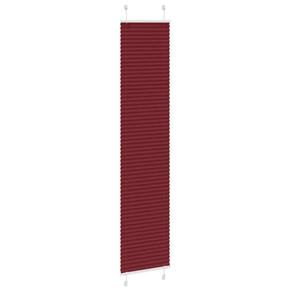 Pleated Blind Bordeaux Red 50x200 cm Fabric Width 49.4 cm Polyester