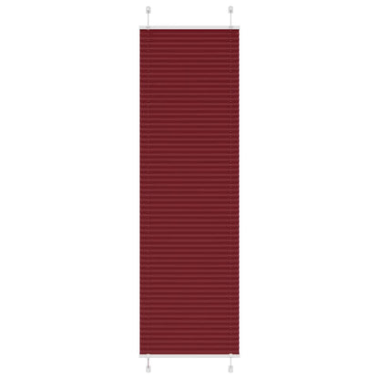 Pleated Blind Bordeaux Red 65x200 cm Fabric Width 64.4 cm Polyester