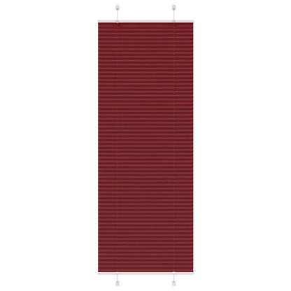 Pleated Blind Bordeaux Red 80x200 cm Fabric Width 79.4 cm Polyester
