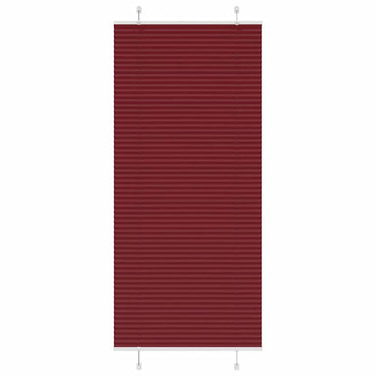Pleated Blind Bordeaux Red 85x200 cm Fabric Width 84.4 cm Polyester